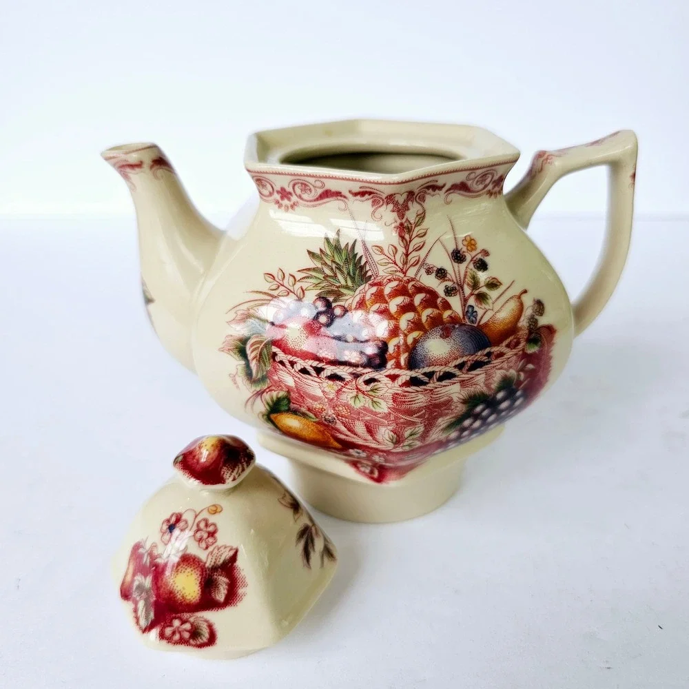 Vintage Teapot Antiche Riproduzioni Fruit Basket‎ Design - M581.2